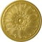 Ekena Millwork Bordeaux Ceiling Medallion (Fits Canopies up to 3 1/4"), Hand-Painted Rich Gold, 22 5/8"OD x 1 3/4"P CM22BORGS - alternate 1